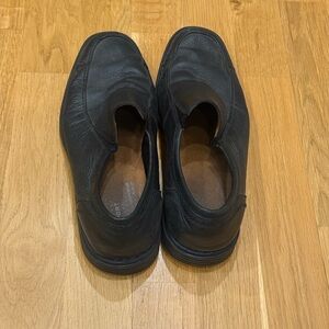Rockport by adidas Black Leather Slip-On Men’s Loafers Stylish Dress Shoes 9.5